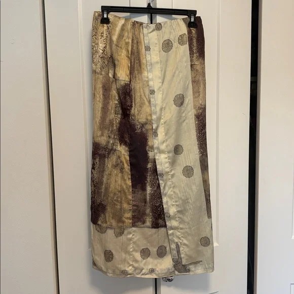 NWT [Massimo Dutti] Luxury Flowing Satin Printed Midi Elastic Skirt Women’s XS - Picture 8 of 15